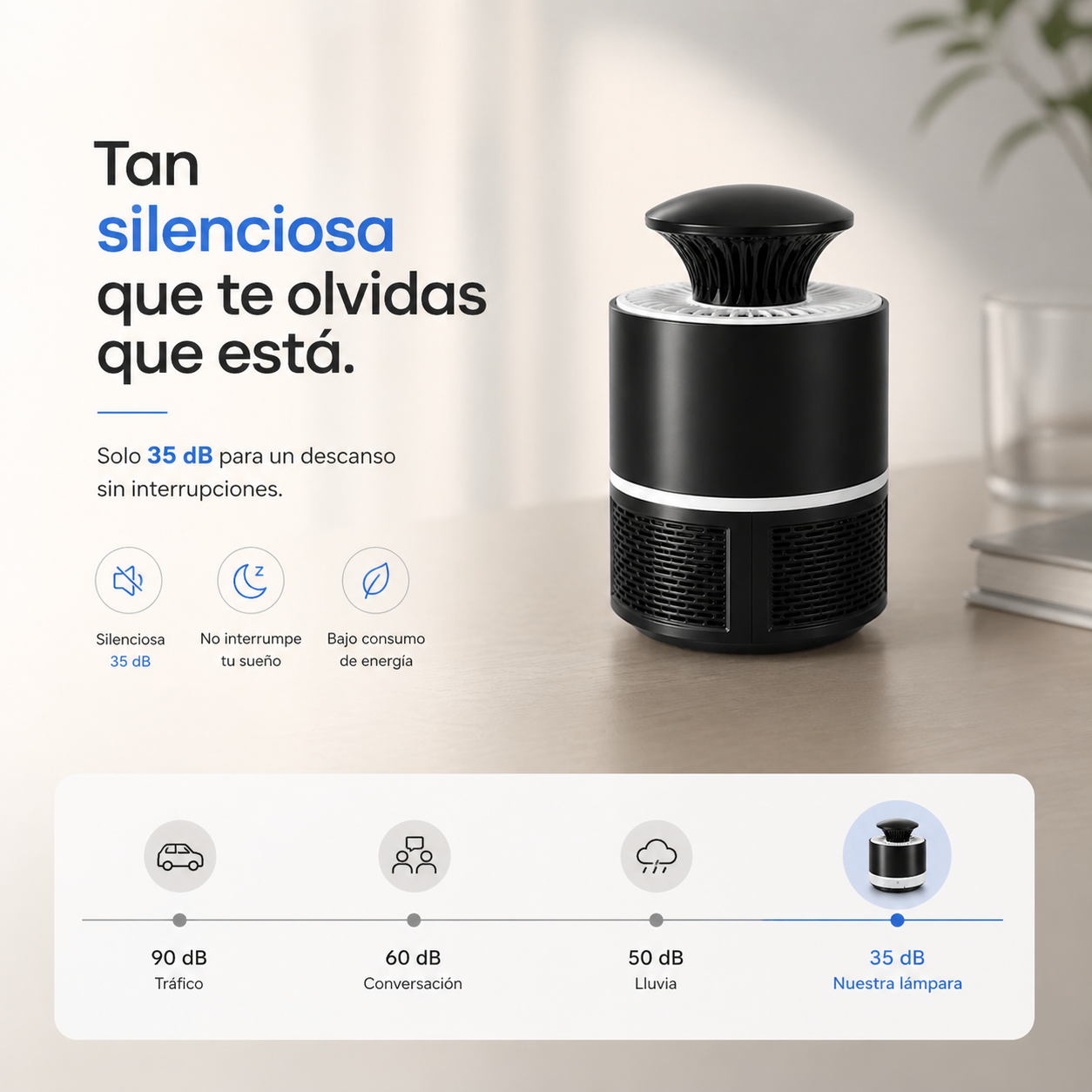 Lámpara Antimosquitos por Succión